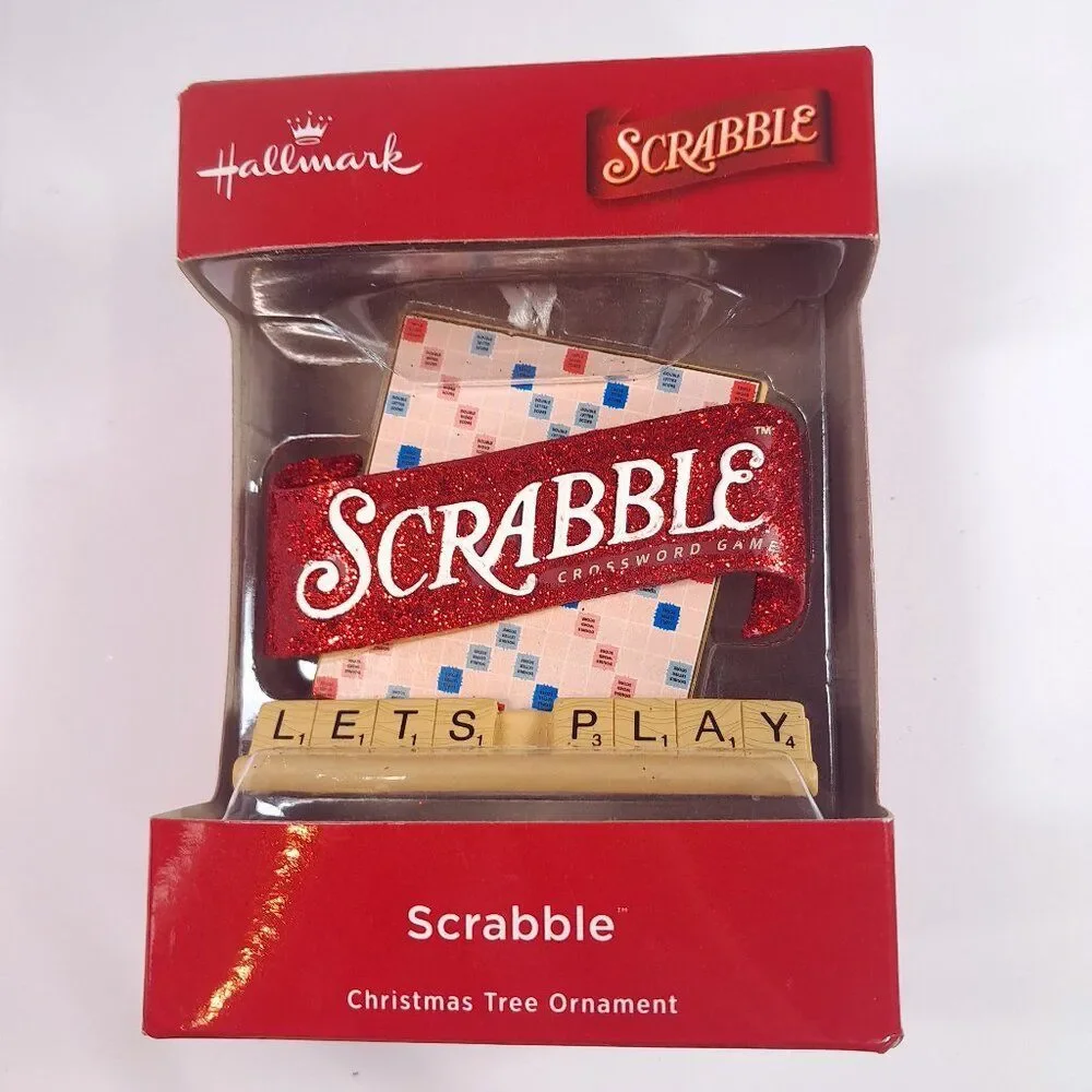 Hallmark Scrabble Christmas Tree Ornament Let's Play‎ Board game Ornament Hasbro